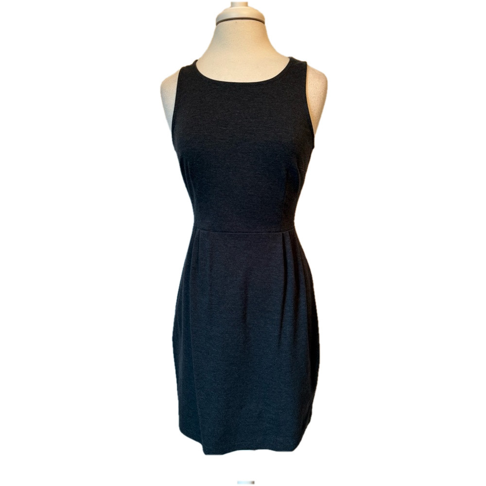 Old Navy Women's S Career Pencil Fitted Ponte Sleeveless Dress Gray Business